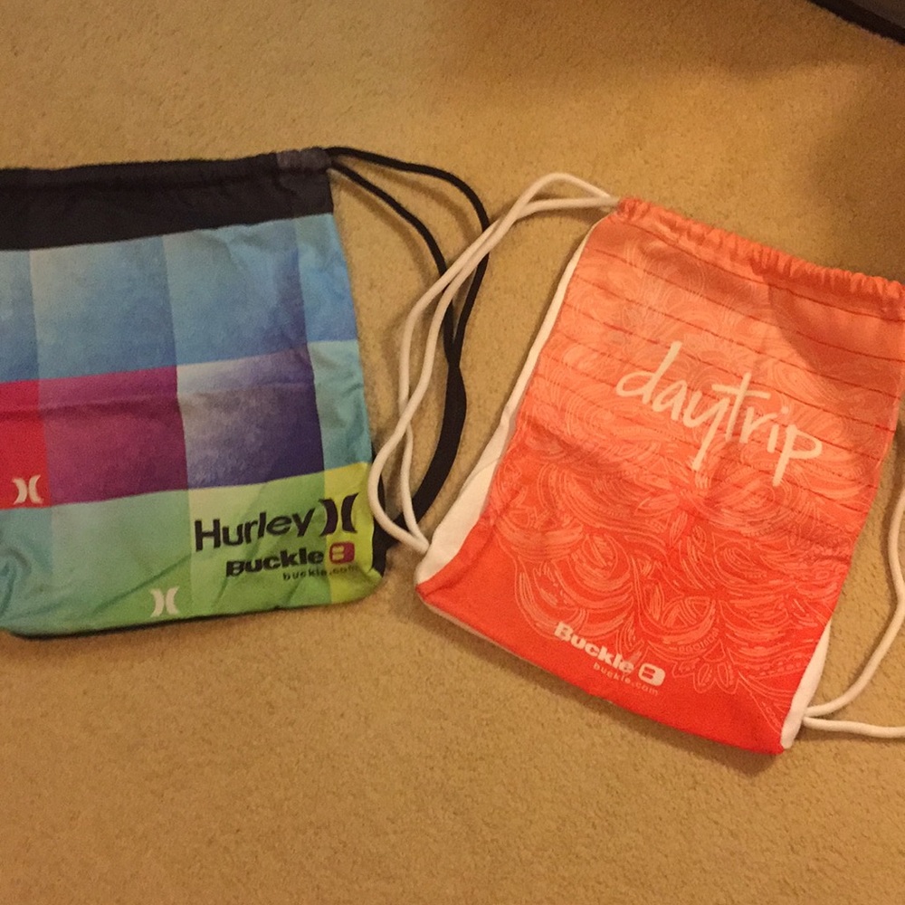 BUCKLE drawstring backpacks